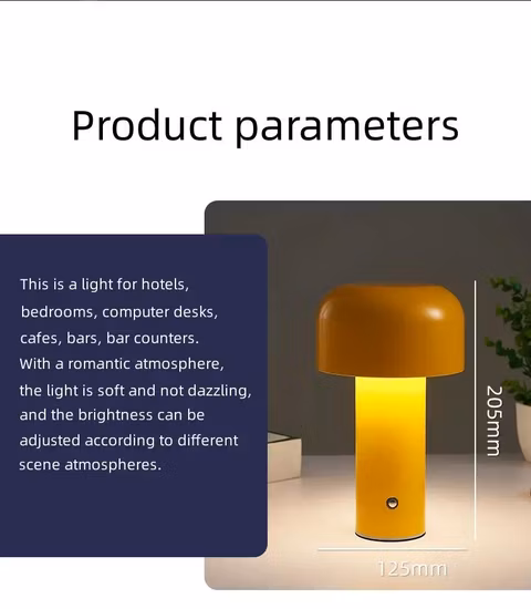 Kabelloses Touch-Sensor-Nachtlicht, USB-Aufladung, dimmbare LED-Tischlampe